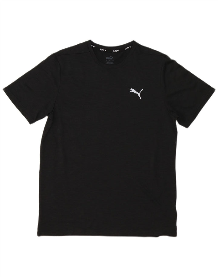 Puma Mens T-Shirt Top Medium Black Polyester