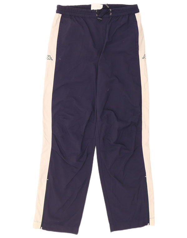 Calça de treino masculina Kappa com estampa gráfica média azul marinho colorblock