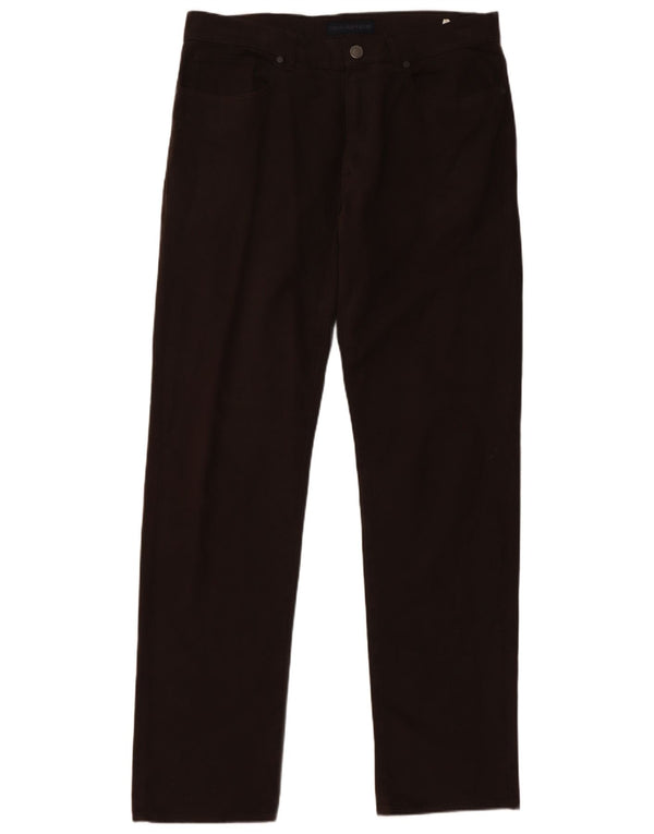 Trussardi Mens Straight Casual Trousers W36 L34 Brown