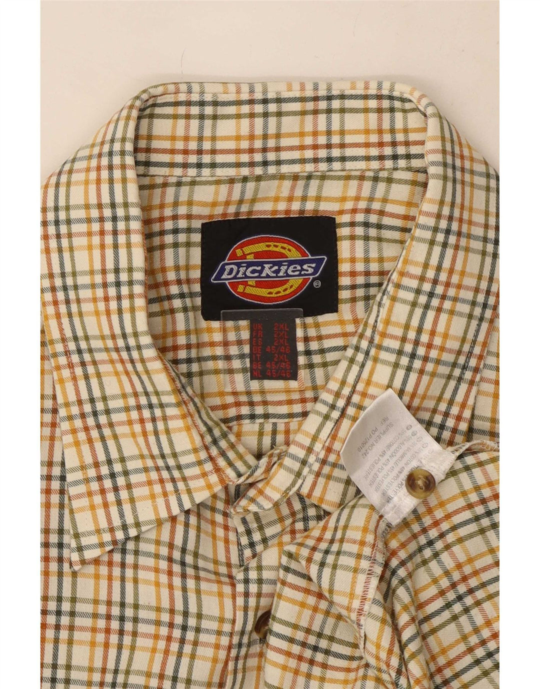 Camisa masculina de flanela Dickies 2XL algodão xadrez multicolorido