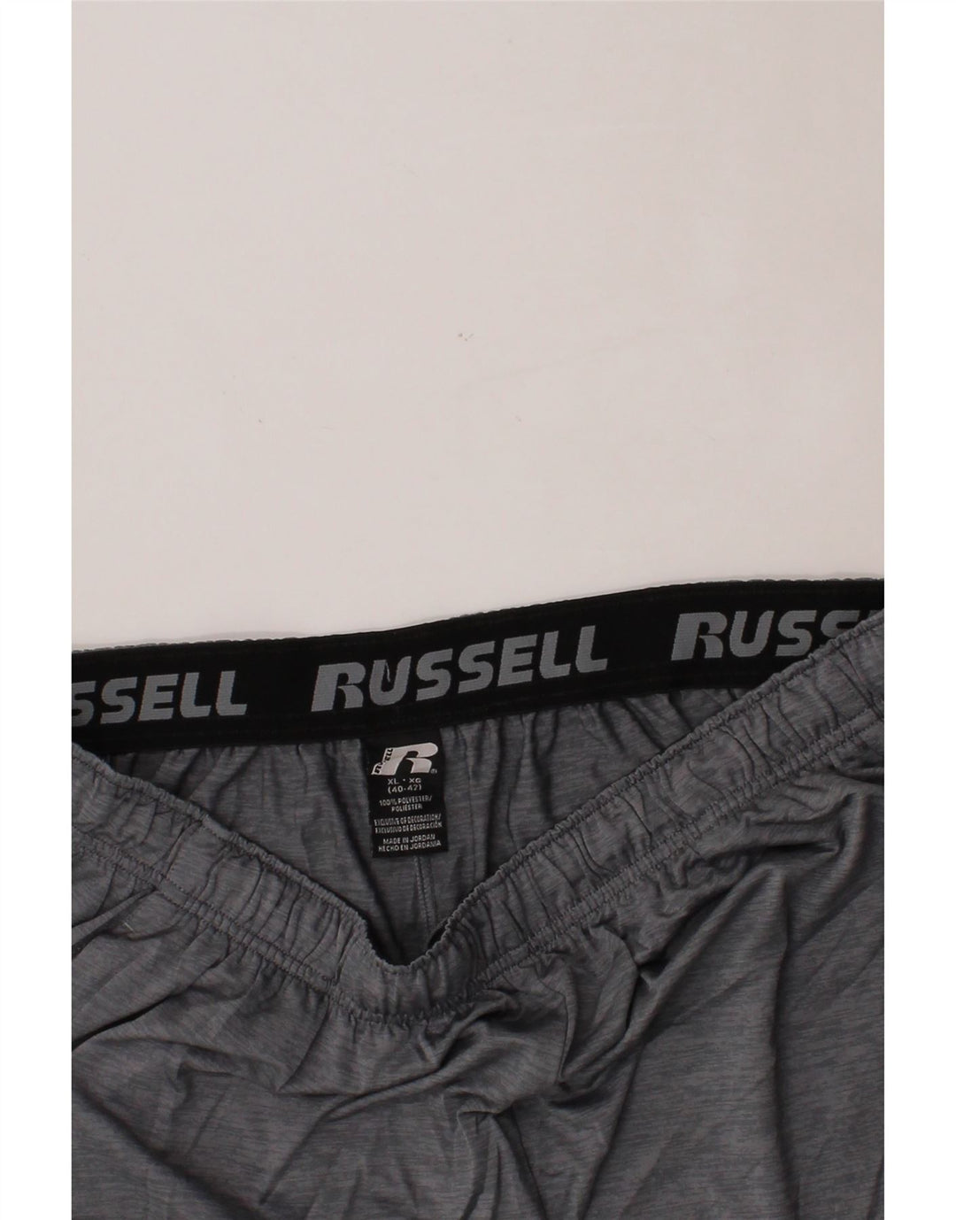 RUSSELL ATHLETIC Mens Sport Shorts XL  Grey Colourblock Polyester Vintage Russell Athletic and Second-Hand Russell Athletic from Messina Hembry 
