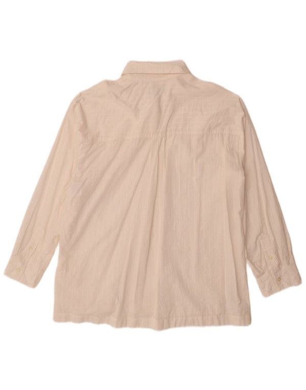 Benetton Womens Oversized Shirt Dress UK 10 Small White Striped Cotton