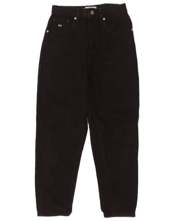 Tommy Hilfiger Dame Crop Tapered Jeans W25 L25 Sort