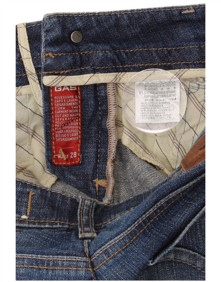 Gas Womens Slim Jeans W28 L29 Blue Cotton