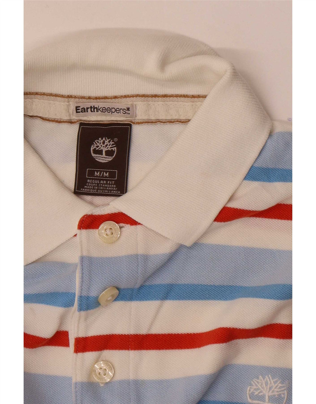 Timberland Mens Regular Fit Polo Shirt Medium Multicoloured Striped