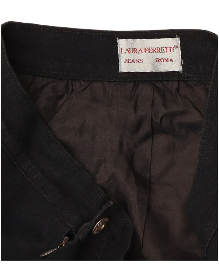 VINTAGE Womens Denim Skirt W30 Medium Black