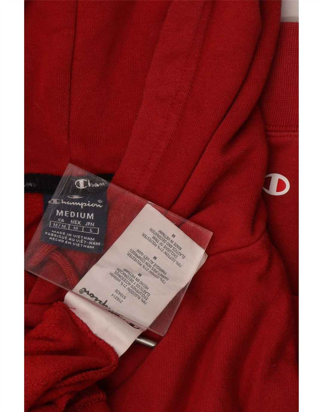 CHAMPION Womens Hoodie Jumper UK 14 Medium Red Cotton Vintage Champion and Second-Hand Champion from Messina Hembry 