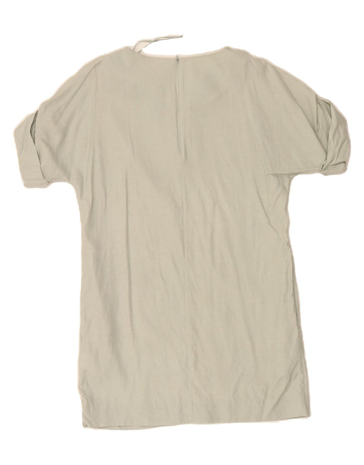 COS Womens Oversized Tunic Dress EU 36 Small Green Cupro Vintage Cos and Second-Hand Cos from Messina Hembry 