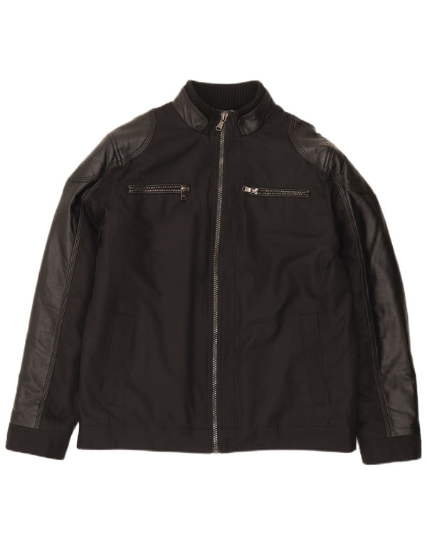 Calvin Klein Mens Bomber Windbreaker dzseki UK 38 Medium Black Modern