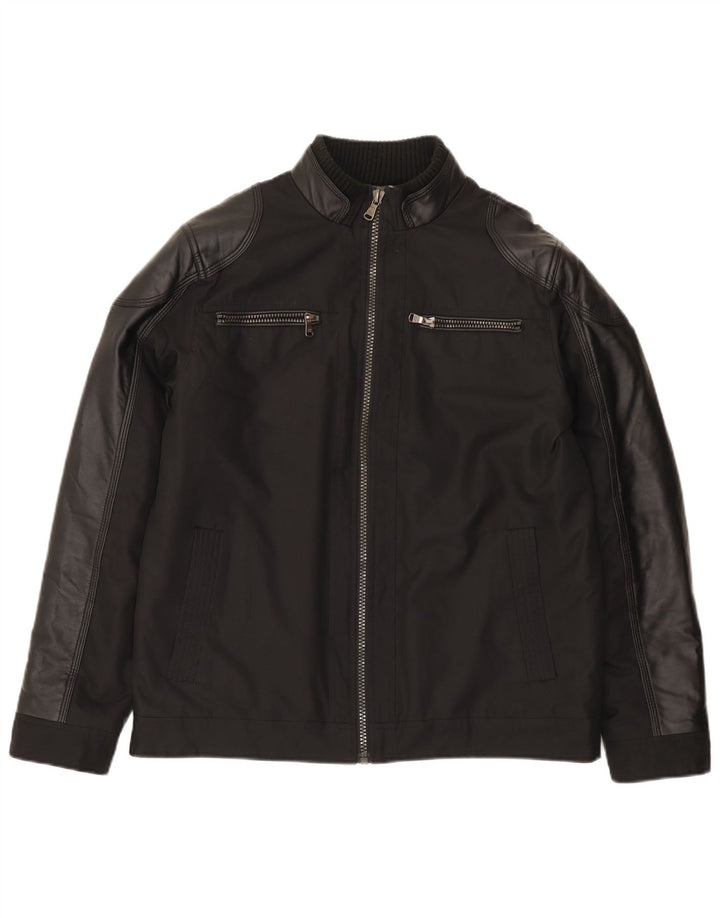 Calvin Klein Mens Bomber Windbreaker dzseki UK 38 Medium Black Modern