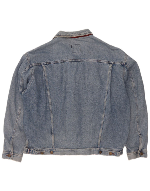GB.PEDRINI Мужская джинсовая куртка UK 42 XL, синяя, хлопок с цветными блоками