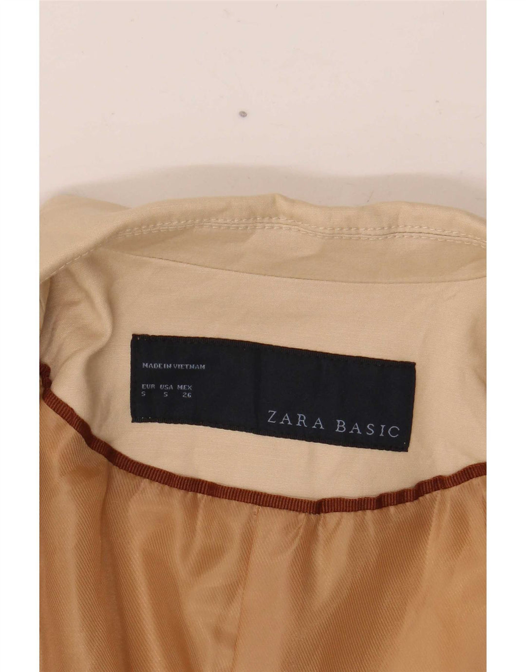 Zara Mujer Chaqueta Blazer De 2 Botones UK 10 Small Beige