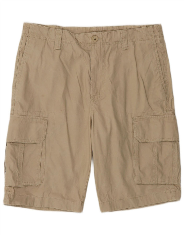 Benetton Mens Cargo Shorts IT 46 Small W32 Beige Cotton