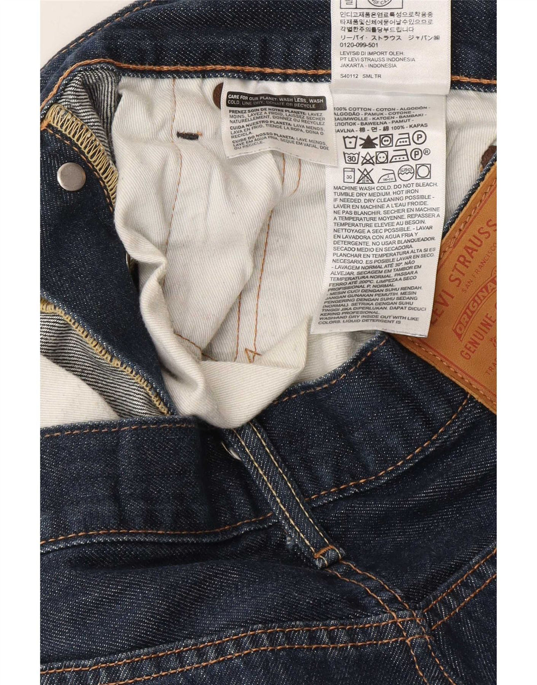 Levi's Mens 501 Straight Jeans W31 L30 Blue Cotton