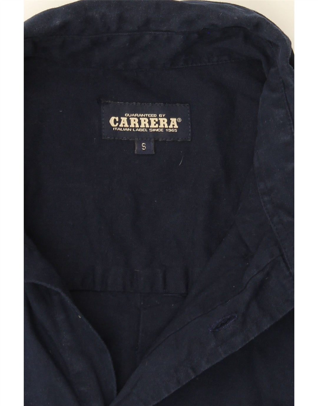 CARRERA Mens Shirt Small Navy Blue Cotton Vintage Carrera and Second-Hand Carrera from Messina Hembry 