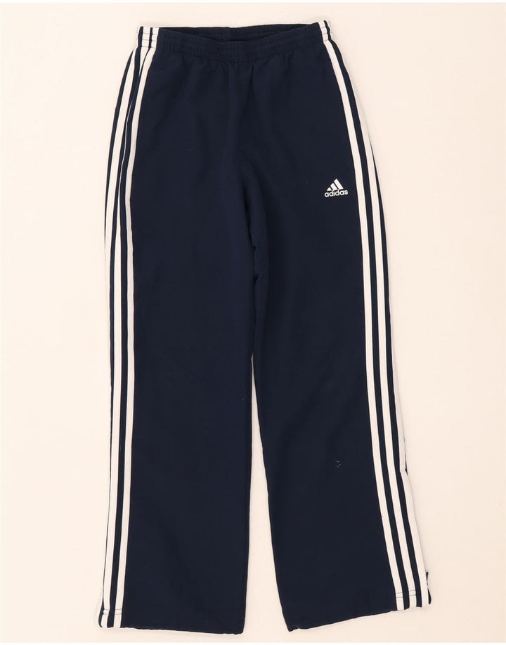 Pantaloni della tuta da ragazzo Adidas 9-10 anni in poliestere blu navy