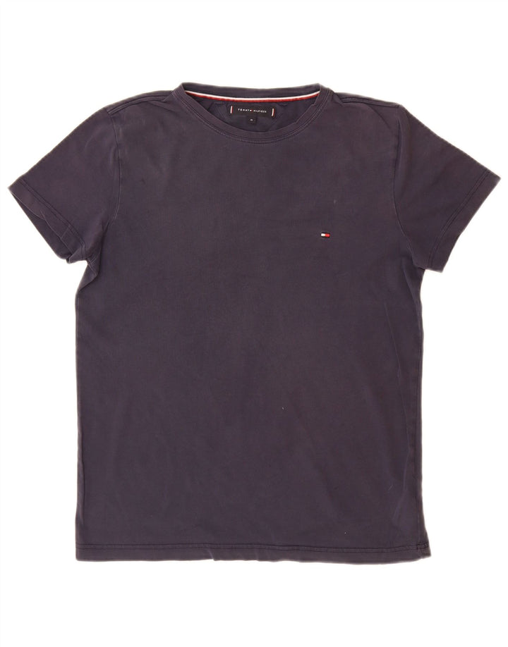 TOMMY HILFIGER Mens T-Shirt Top Medium Navy Blue Cotton