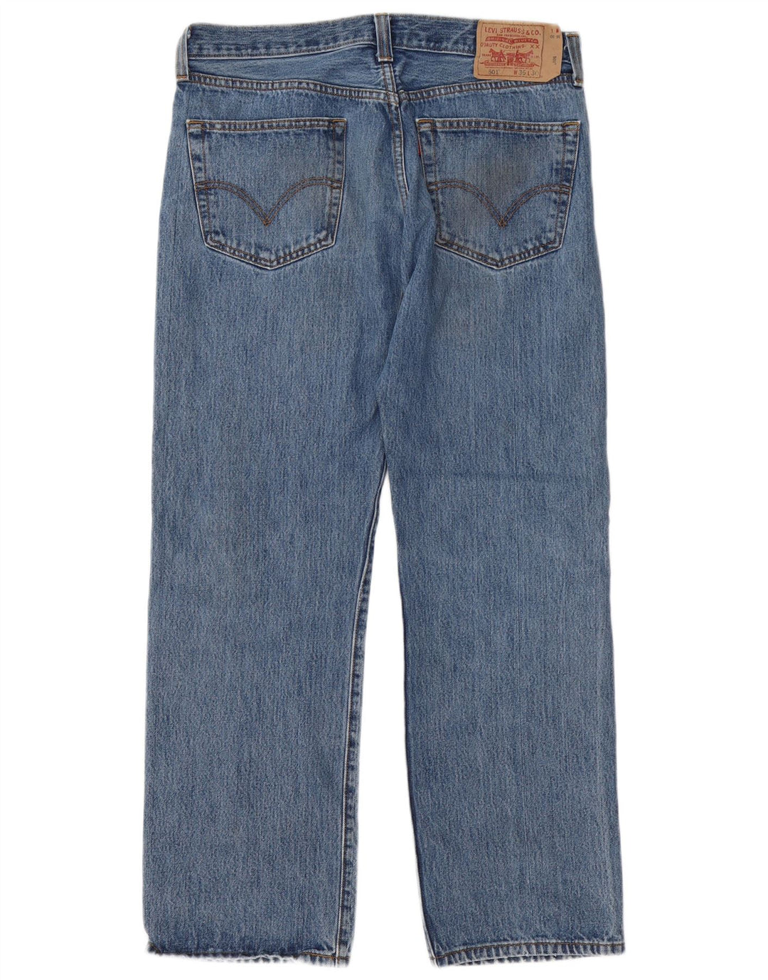 Levi's Mens 501 Straight Jeans W36 L30 Blue Cotton