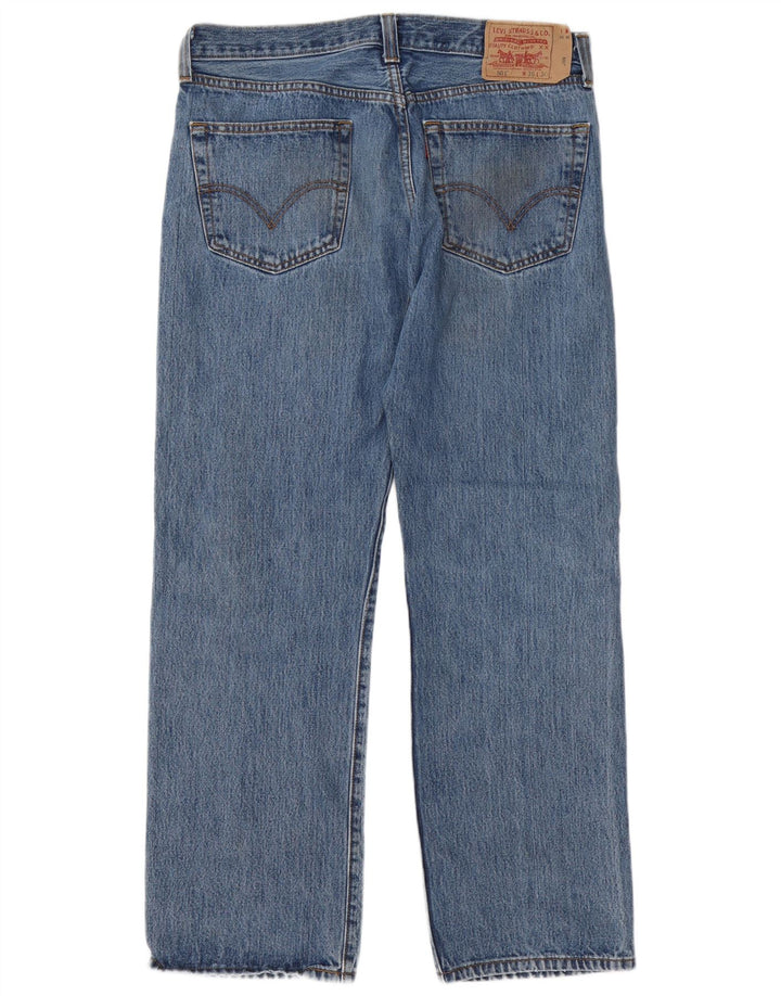 Levi's Mens 501 Straight Jeans W36 L30 Blue Cotton