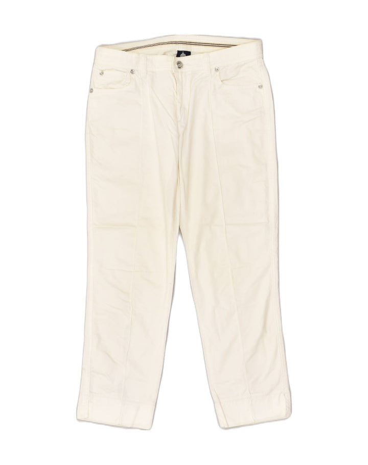 MARINA YACHTING Womens Straight Chino Trousers W26 L24  Off White Cotton | Vintage Marina Yachting | Thrift | Second-Hand Marina Yachting | Used Clothing | Messina Hembry 