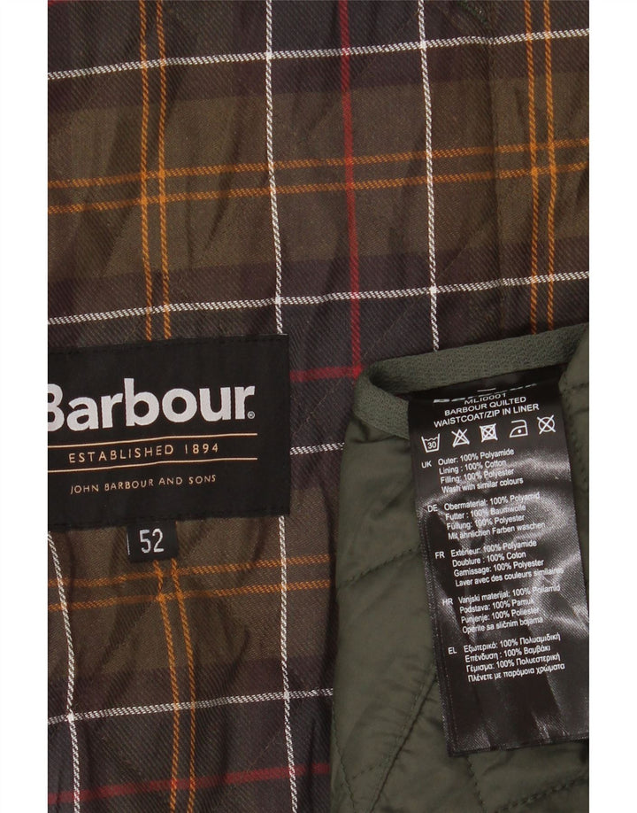 Gilet trapuntato da uomo Barbour taglia 52 grande verde in poliammide