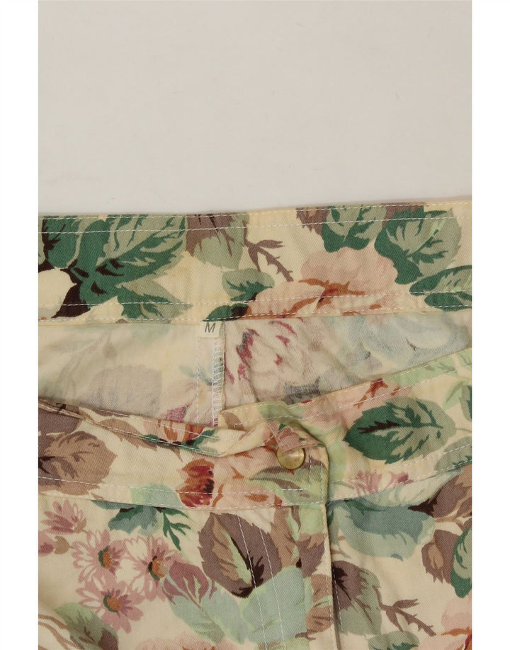 VINTAGE Womens Pencil Skirt Medium W28 Beige Floral Vintage Vintage and Second-Hand Vintage from Messina Hembry 