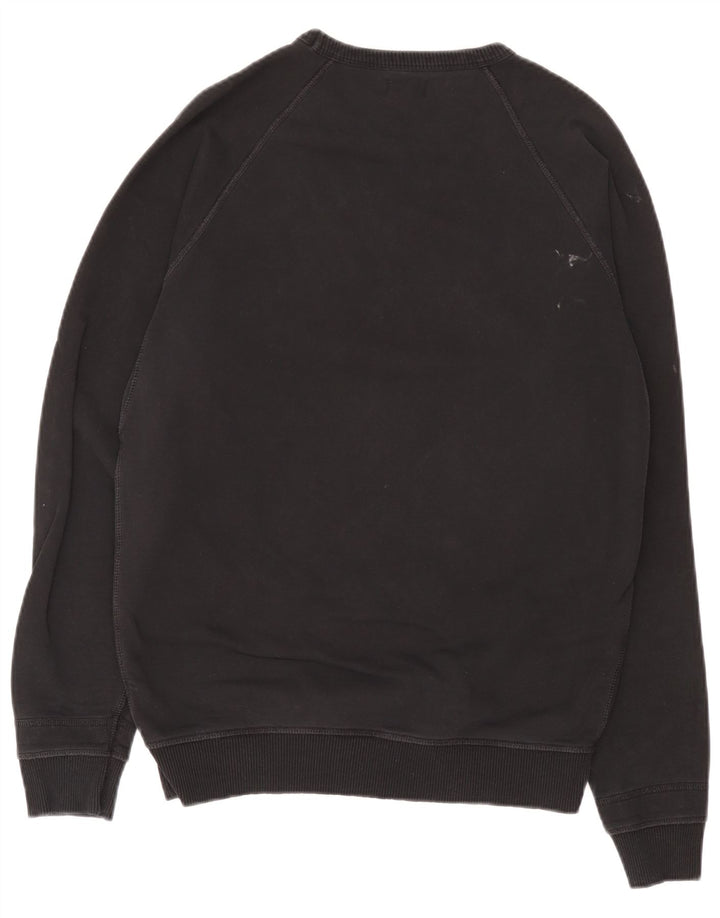 Diesel Herre Grafisk Sweatshirt Jumper Medium Sort Bomuld