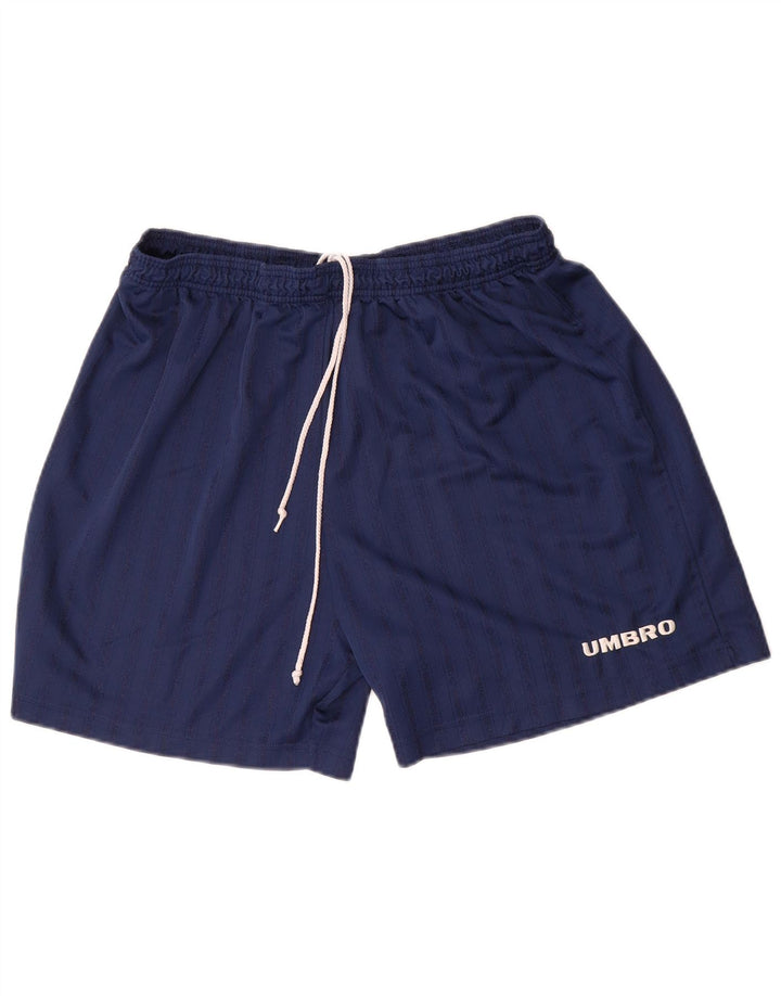 Umbro Herre Sportshorts XL Navy Blue Pinstripe Polyester