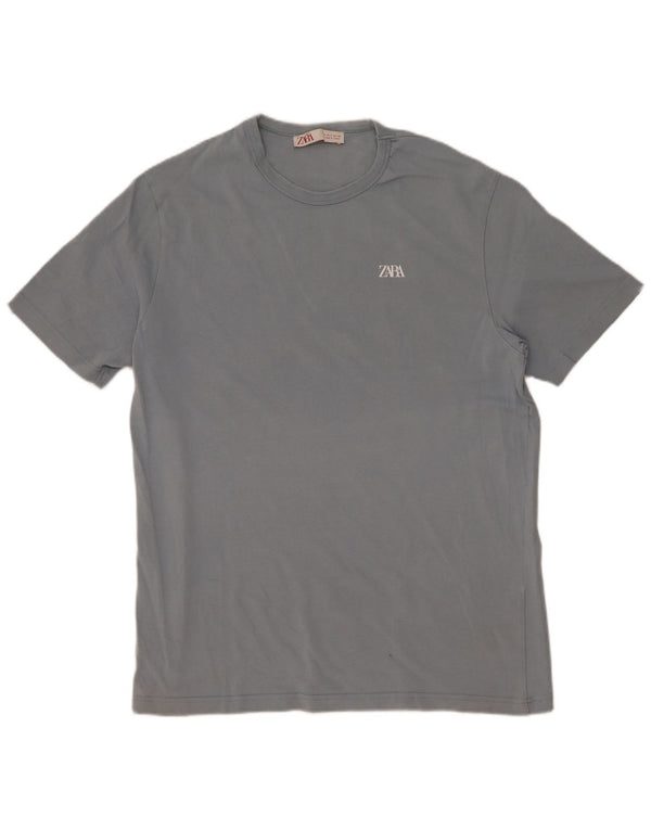 Zara Mens T-Shirt Top Large Blue