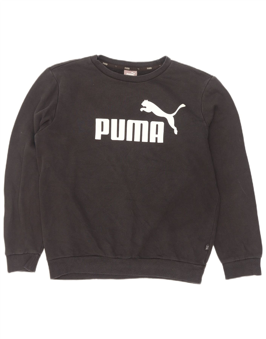 Puma Sweat-shirt graphique pour homme en coton noir Taille S