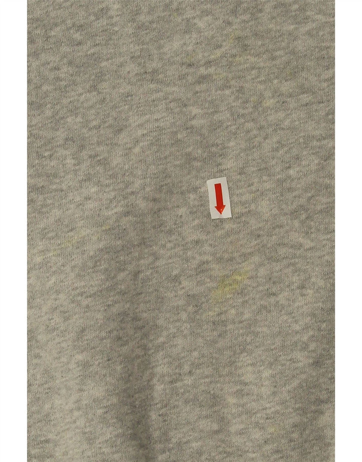 Zara Mens Sweatshirt Jumper Large Grey Flecked Heart