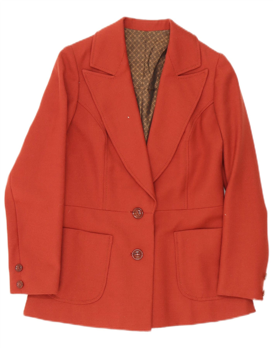 Vintage Womens 2 Button Blazer Jacket UK 10 Small Red