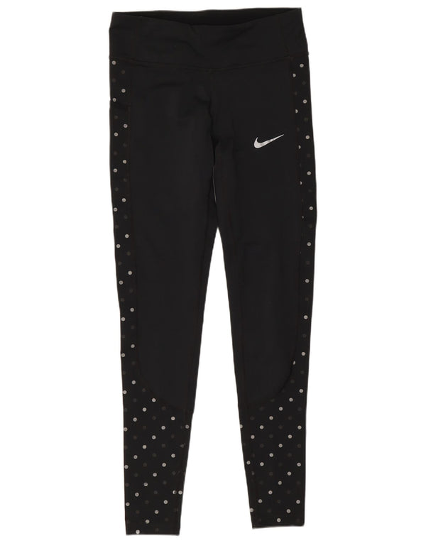 Nike Legging Dri Fit pour femme UK 4 XS Noir à pois Polyester