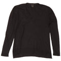 Massimo Dutti Dame V-hals sweater UK 14 Stor Sort Uld