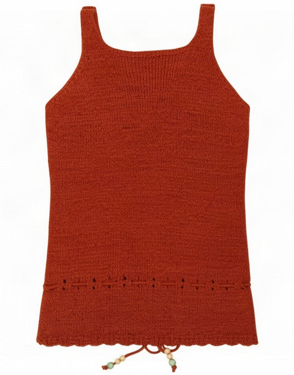 Janique Damen Weste Tank Top UK 16 Large Braun Acryl
