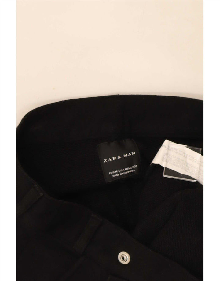 Zara Herren Chinoshorts Medium W31 Schwarze Baumwolle