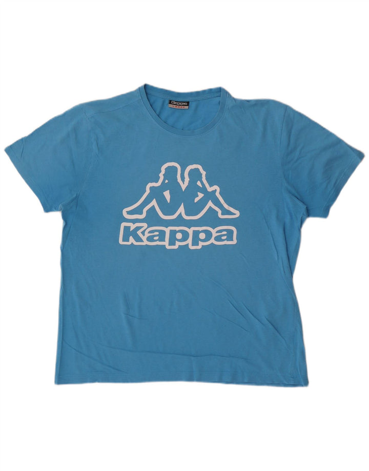 Kappa Mens Graphic T-Shirt Top Large Blue