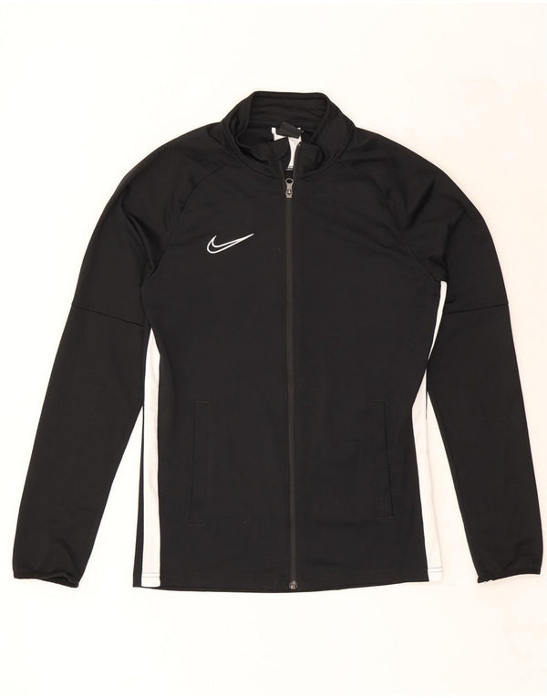 Nike Hombre Dri Fit Chándal Top Chaqueta Pequeña Negro Colorblock Poliéster