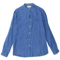 ALLEY DOCKS Mens Shirt Medium Blue Linen