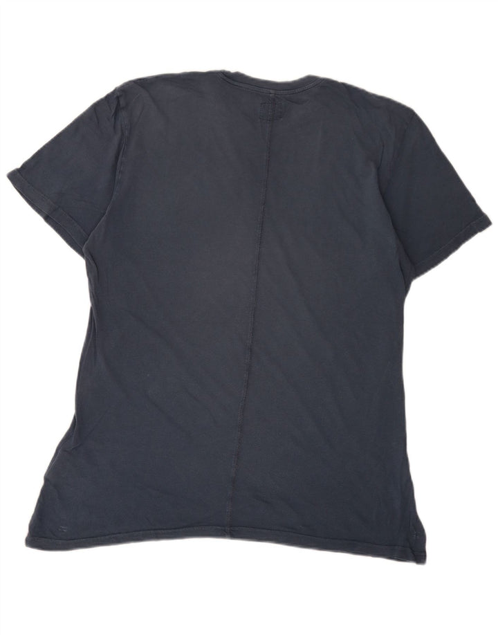 Lee Mens Graphic T-Shirt Top Medium Navy Blue Cotton
