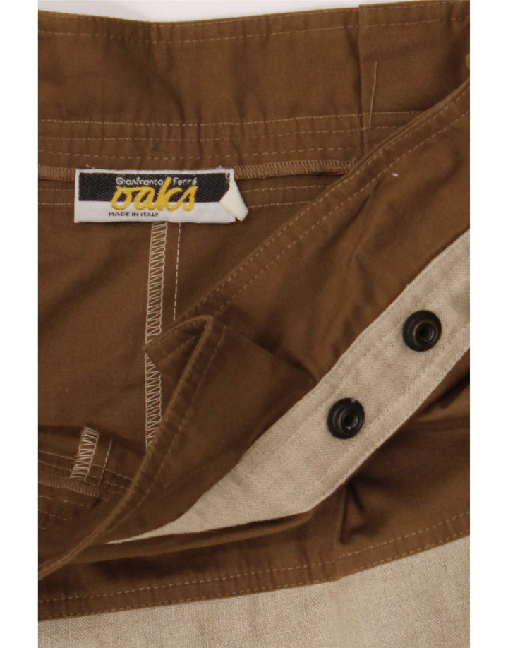 Gianfranco Ferre Casual Shorts til kvinder W28 Medium Beige Colourblock
