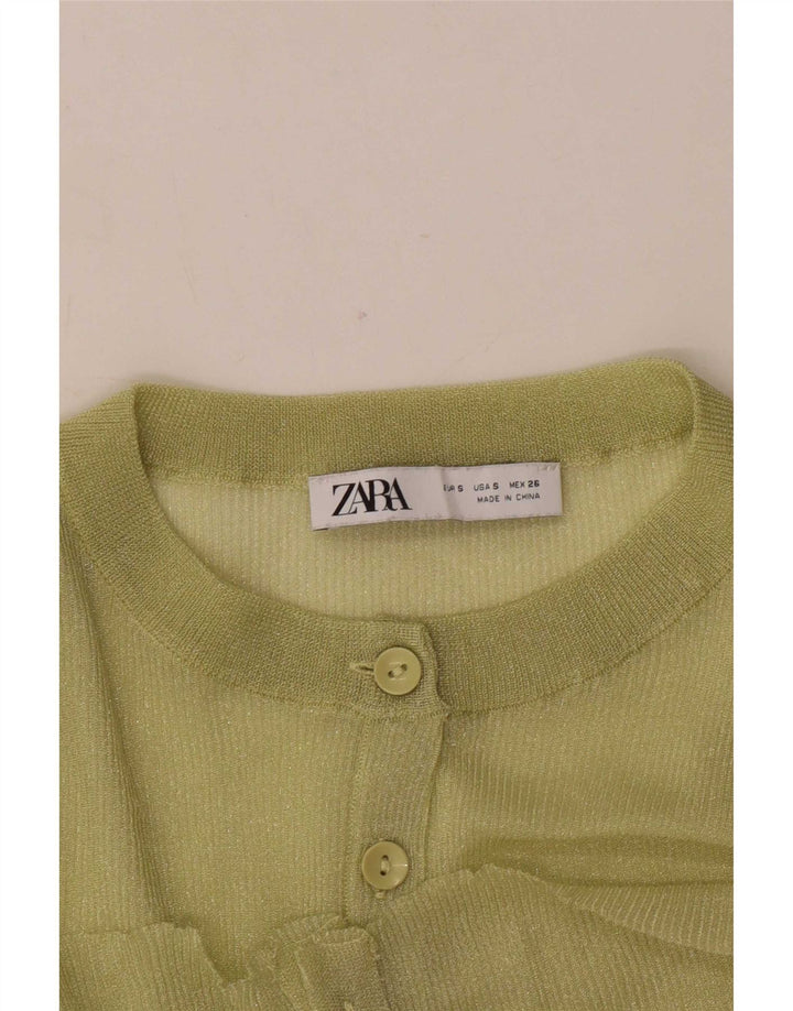 Maglione cardigan oversize da donna Zara UK 10 piccolo verde