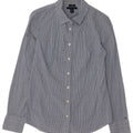 Tommy Hilfiger Damenhemd UK 14 Mittelblau karierte Baumwolle