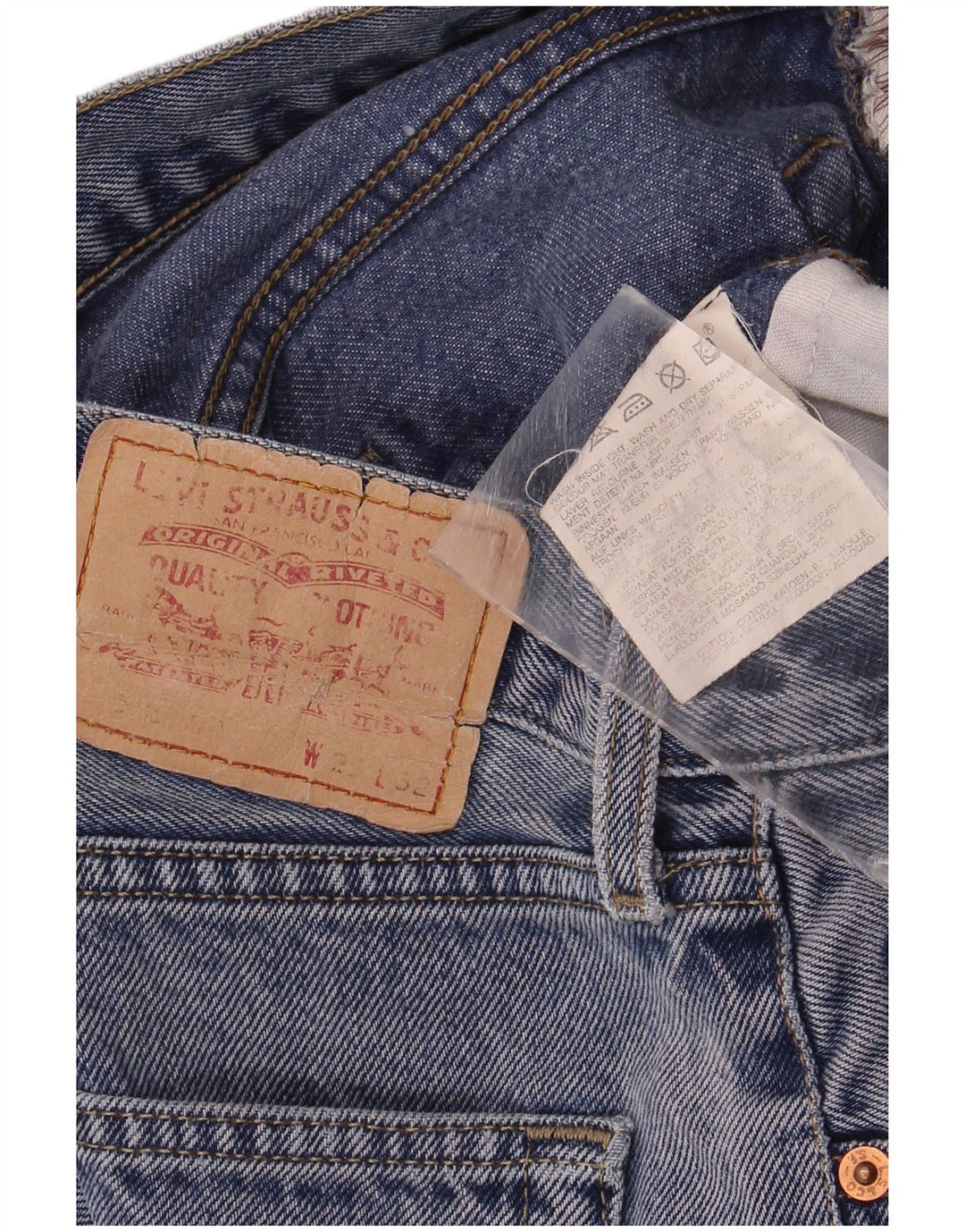 Levi's Herren Straight Jeans W29 L28 Blaue Baumwolle