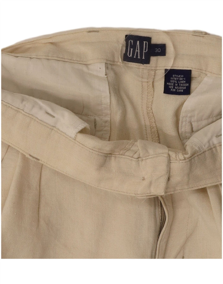 GAP Womens Pegged Chino Shorts W30 Medium  White Linen