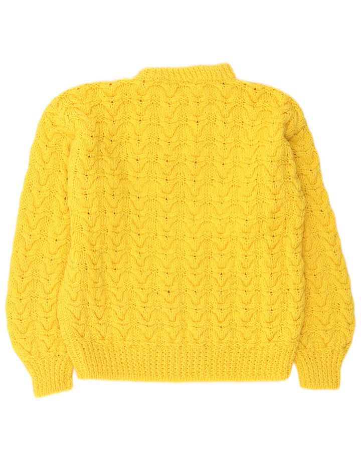 Vintage Womens Turtle Neck Jumper Sweater UK 12 Medium Yellow
