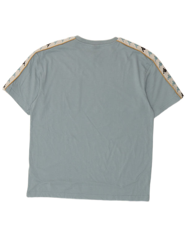 Ανδρικό γραφικό μπλουζάκι Kappa Top Large Blue Colourblock Βαμβακερό