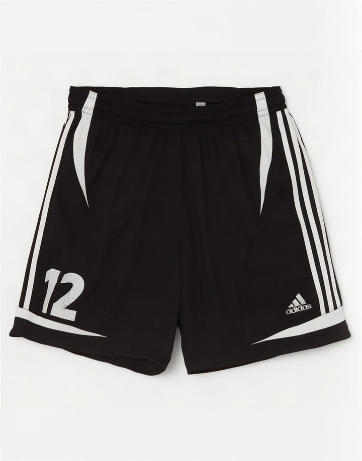 Pantaloncini sportivi grafici da uomo Adidas Medium Black Colourblock in poliestere
