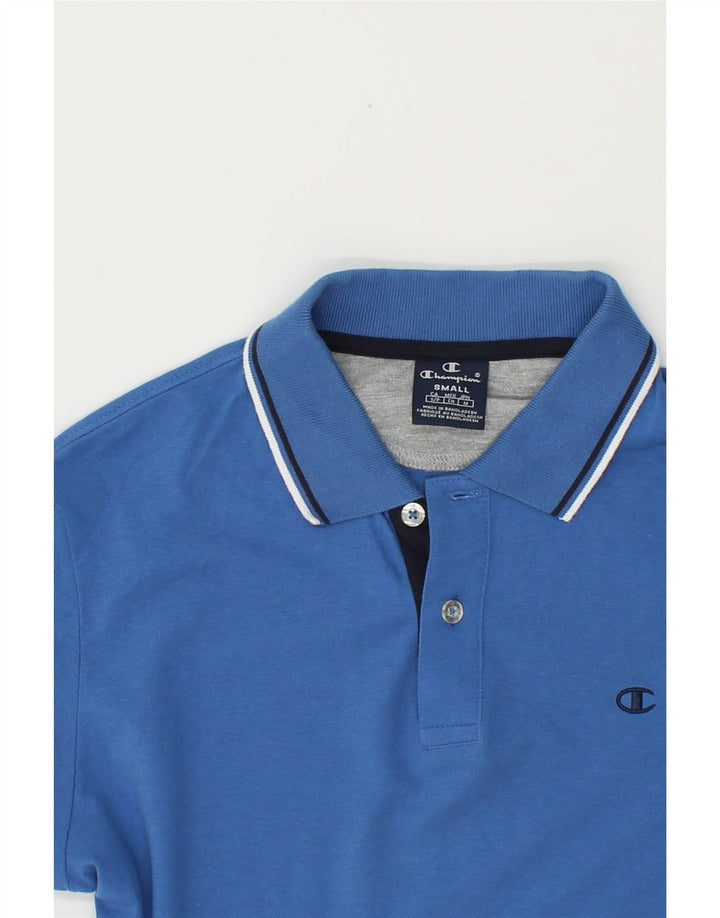 CHAMPION Mens Polo Shirt Small Blue Cotton Vintage Champion and Second-Hand Champion from Messina Hembry 
