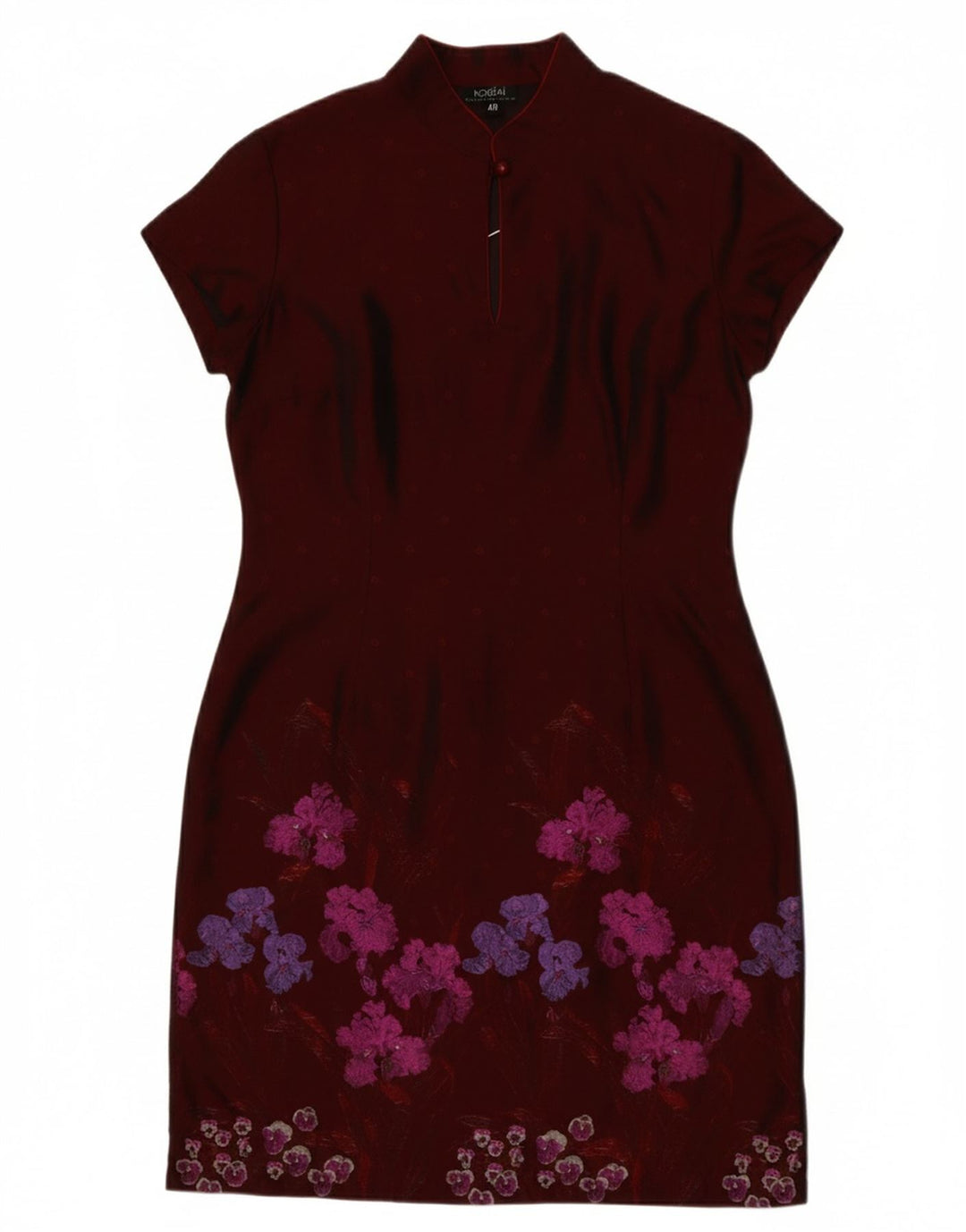 KOOKAI Womens Sheath Dress EU 40 Medium Maroon Floral Polyester